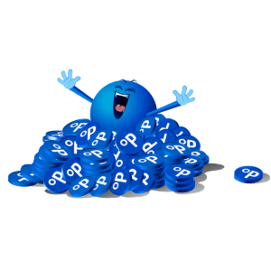 Punkte-sammeln Payback Männchen mit Payback Münzen