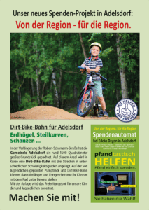 Dirt-Bike-Bahn für Adelsdorf Erdhügel, Steilkurven, Schanzen ...