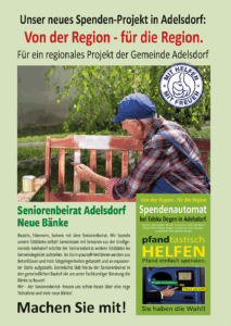 Seniorenbeirat Adelsdorf Neue Bänke Basteln, hämmern, bohren mit dem Seniorenbeirat.